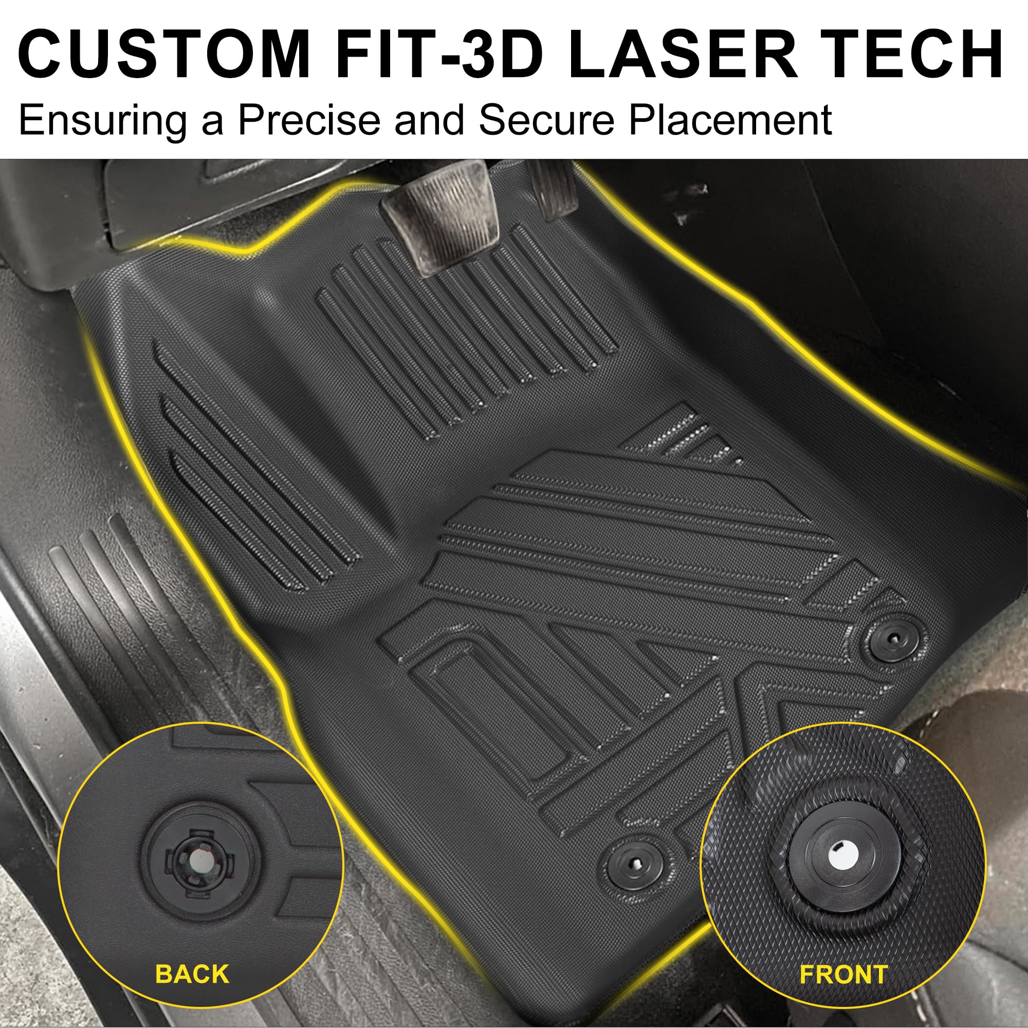 Custom Fit All-Weather Mats for Dodge Durango & Jeep Grand Cherokee | Anti-Slip Waterproof Liners