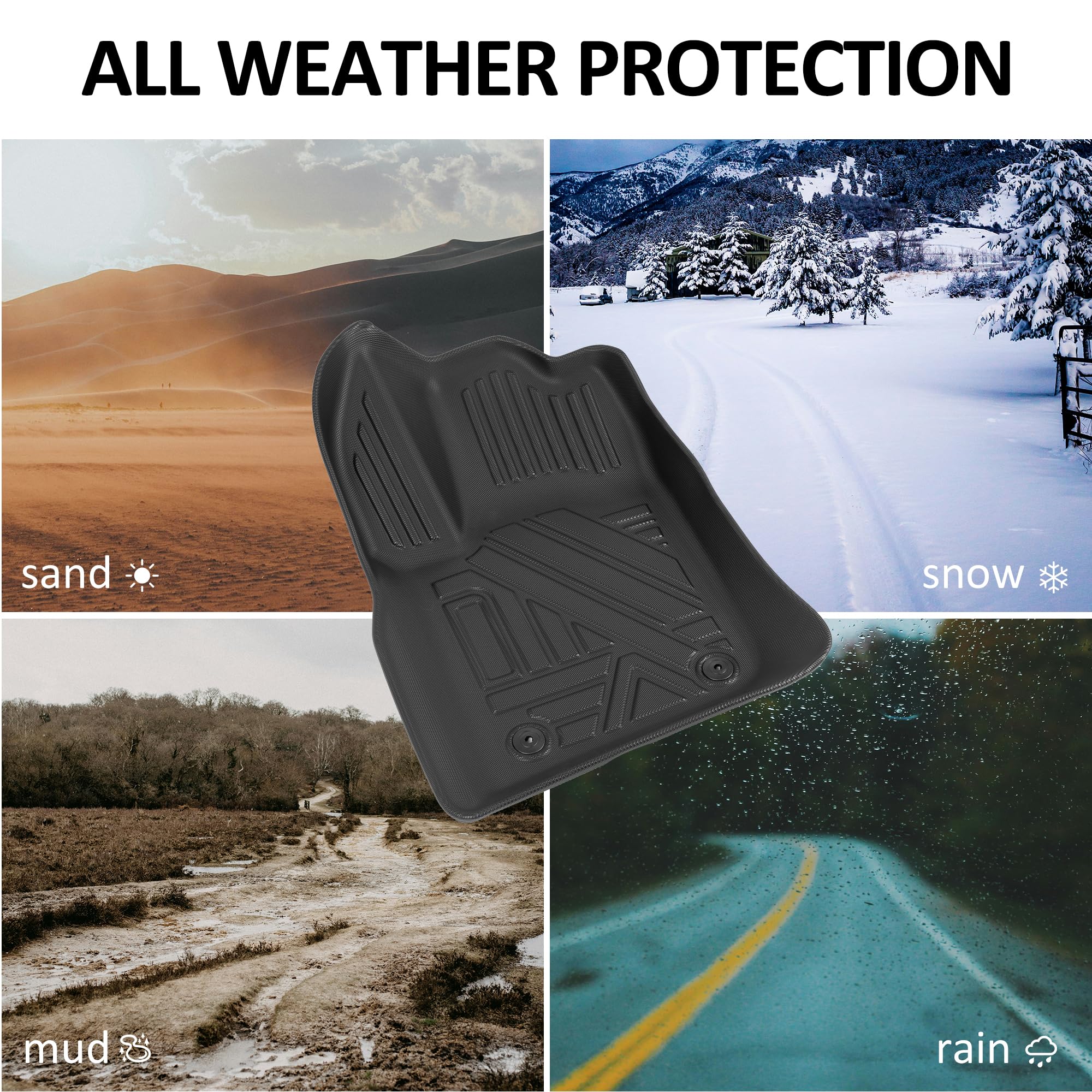 Custom Fit All-Weather Mats for Dodge Durango & Jeep Grand Cherokee | Anti-Slip Waterproof Liners