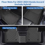 Custom Fit Floor Mats for Honda Accord Sedan (Include Hybrid) 2023-2024 | All Weather Car Liners truck dreamer