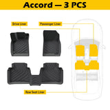 Custom Fit Floor Mats for Honda Accord Sedan (Include Hybrid) 2023-2024 | All Weather Car Liners truck dreamer