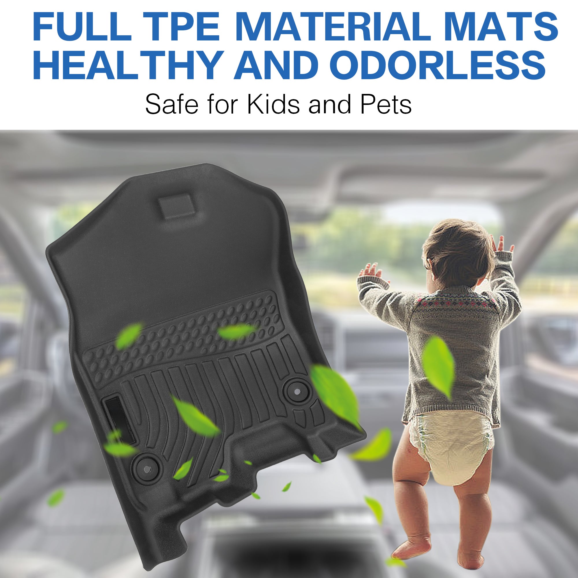 Custom Fit Floor Mats for Ram 1500 Crew Cab 2019-2024 New Body (NOT Classic Models) | All-Weather Protection truck dreamer