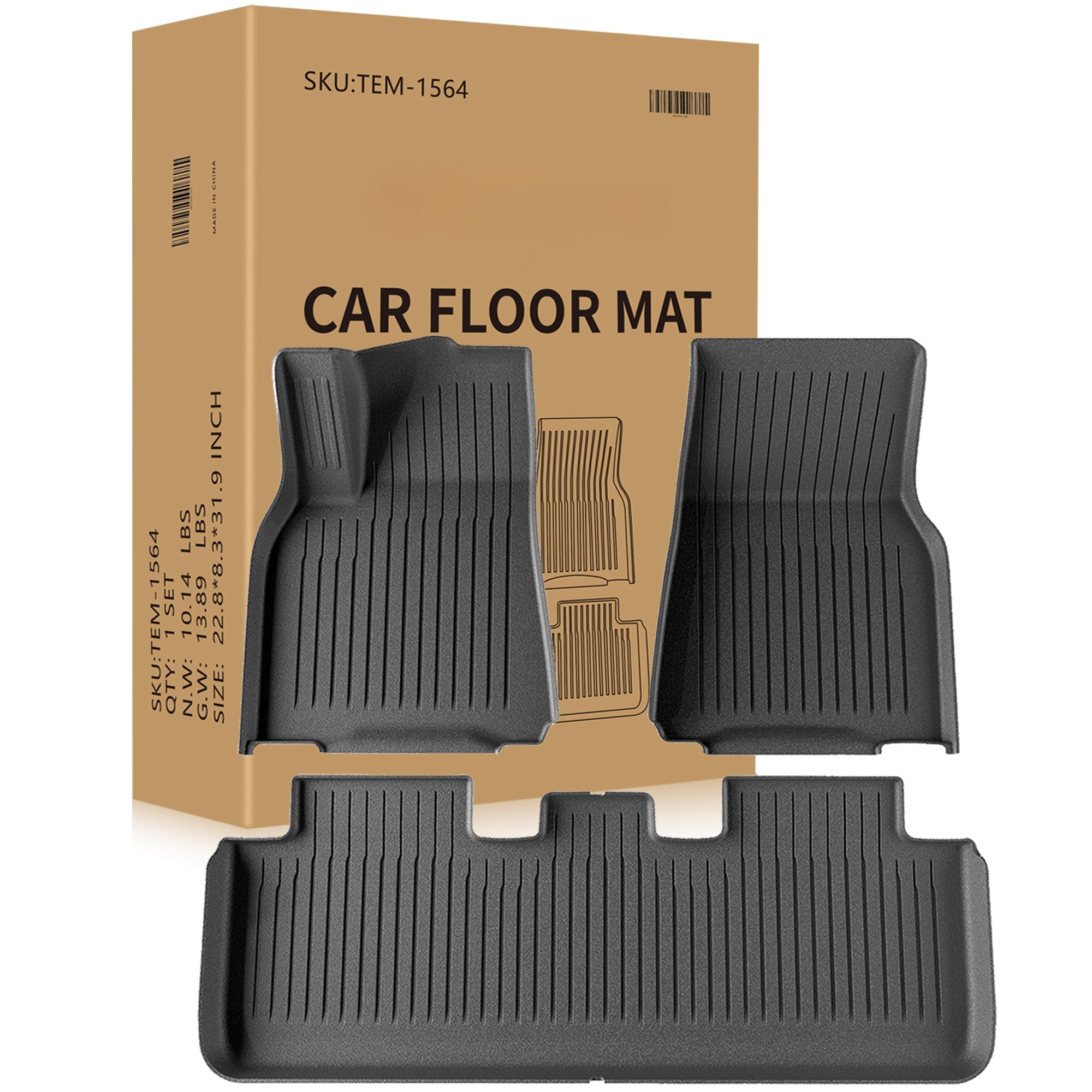 Floor Mats for Tesla Model Y 2020-2024 | All-Weather Custom Fit Liners truck dreamer