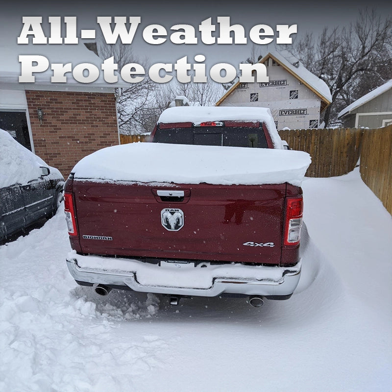Soft Quad-Fold Truck Bed Tonneau Cover | Fits 2019-2024 Dodge Ram 1500 | 5’7” Bed | Weatherproof, Durable, Easy Install truck dreamer