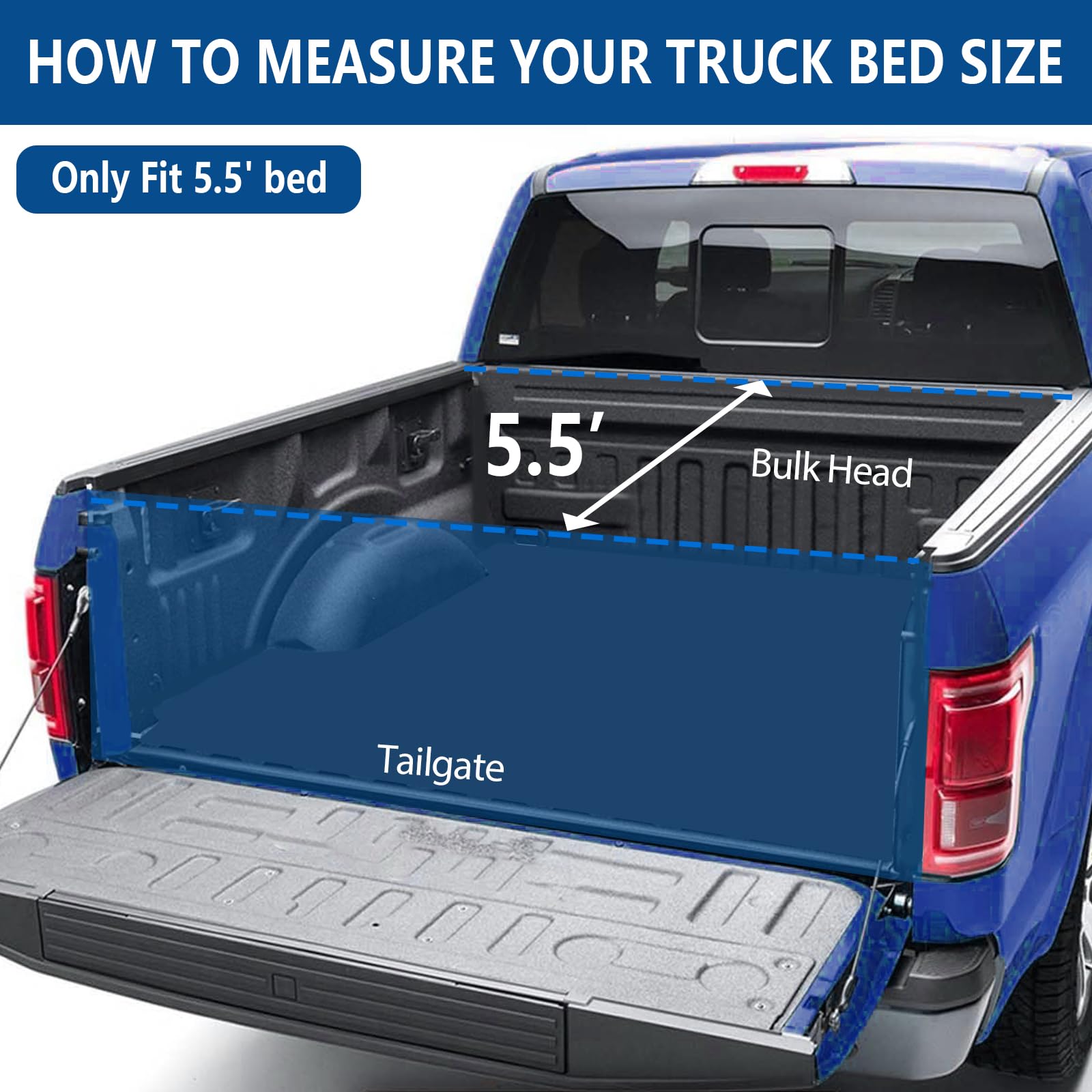 Soft Roll-Up Truck Bed Tonneau Cover | Fits 2015-2020 Ford F-150 Lightning | 5.5’ Bed | Weatherproof, Durable, Easy Install truck dreamer