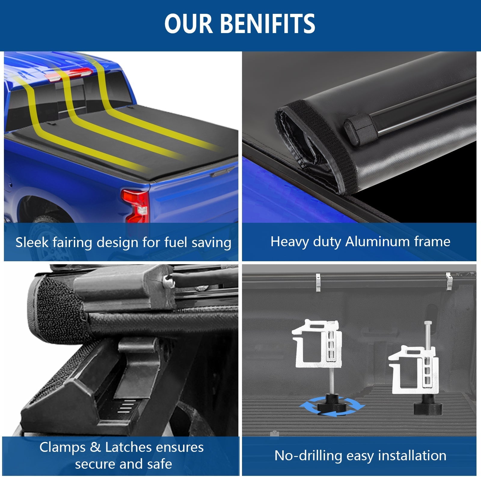 Soft Roll-Up Truck Bed Tonneau Cover | Fits 2019-2024 Dodge Ram 1500 | 5’7” Bed | Weatherproof, Durable, Easy Install truck dreamer