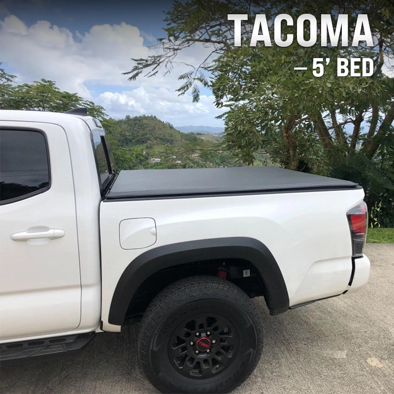 Soft Tri-Fold Truck Bed Tonneau Cover | Fits 2016-2023 Toyota Tacoma | 5’ Bed | Weatherproof, Durable, Easy Install truck dreamer