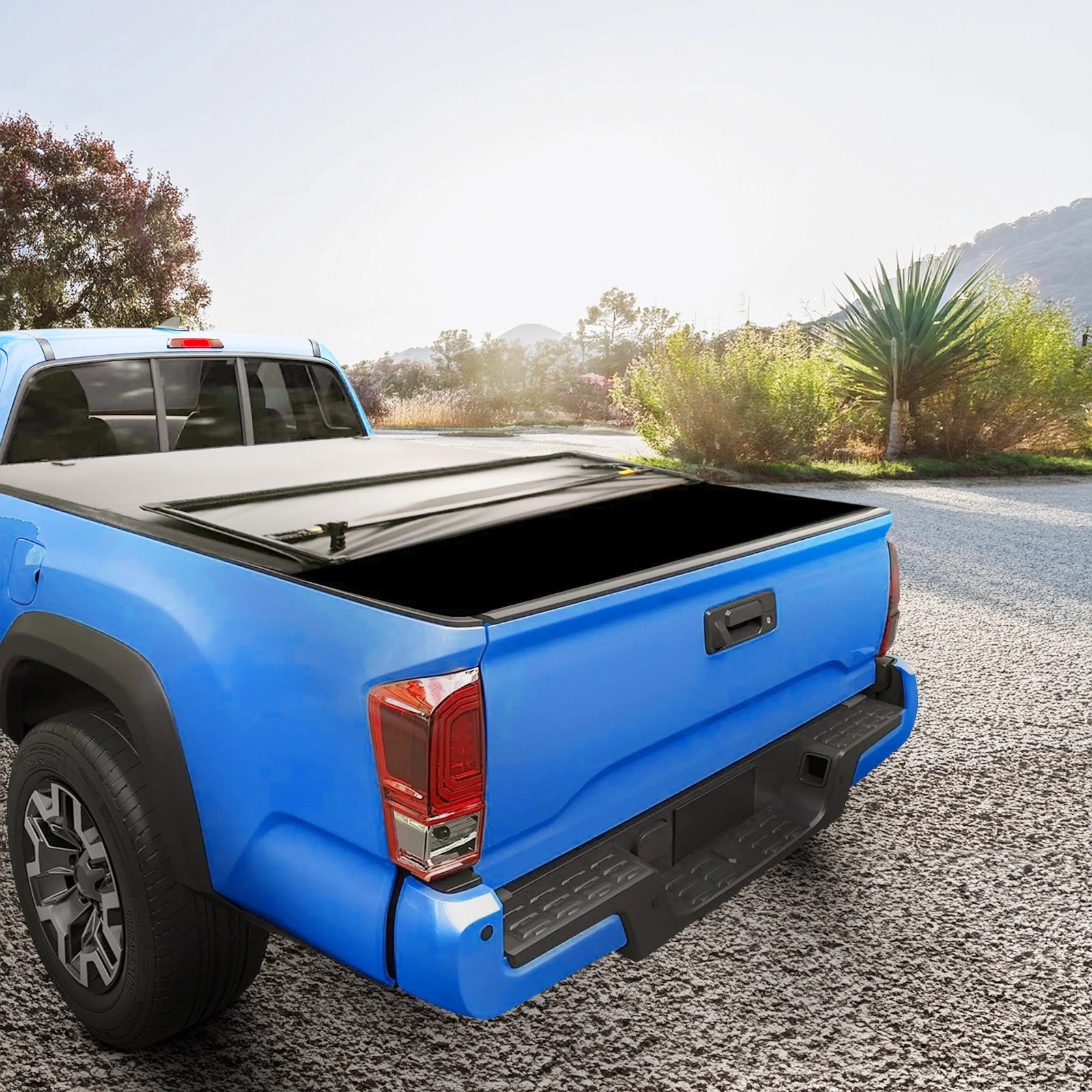 Soft Tri-Fold Truck Bed Tonneau Cover | Fits 2016-2023 Toyota Tacoma | 5’ Bed | Weatherproof, Durable, Easy Install truck dreamer