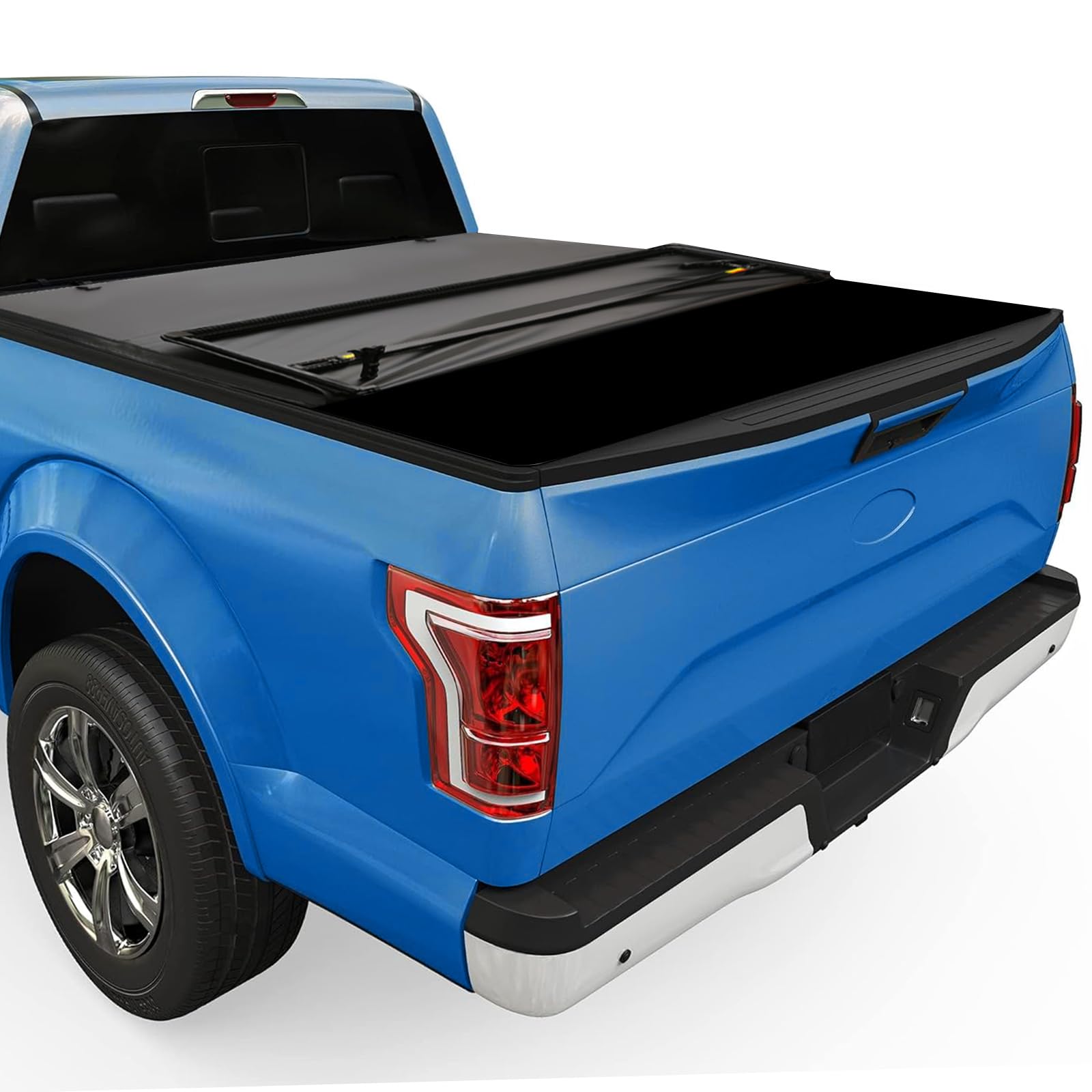 Top Soft Tri-Fold Tonneau Cover for Ford F-150 - 5.5’ Bed | Fits 2021-2024 Models | Weatherproof, Easy Install truck dreamer